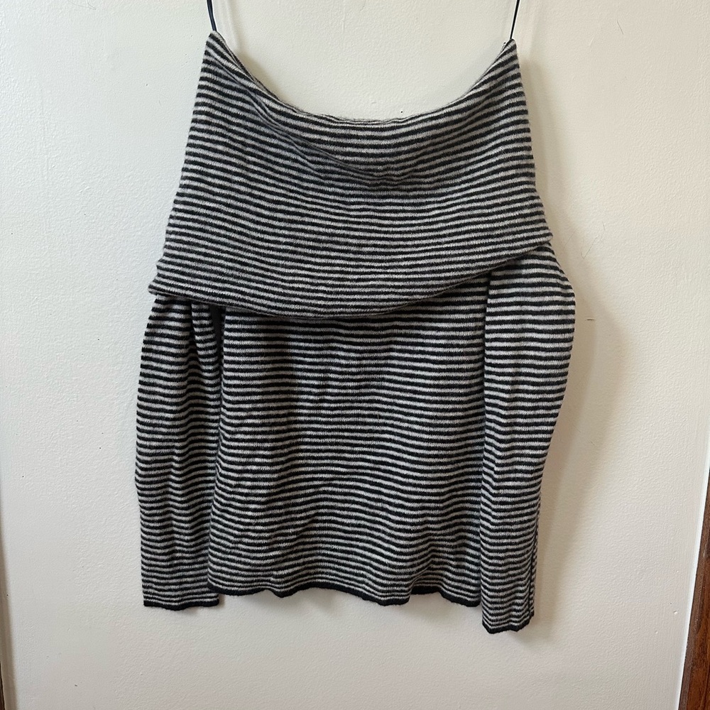 Madewell Striped Off the Shoulder Sweater
